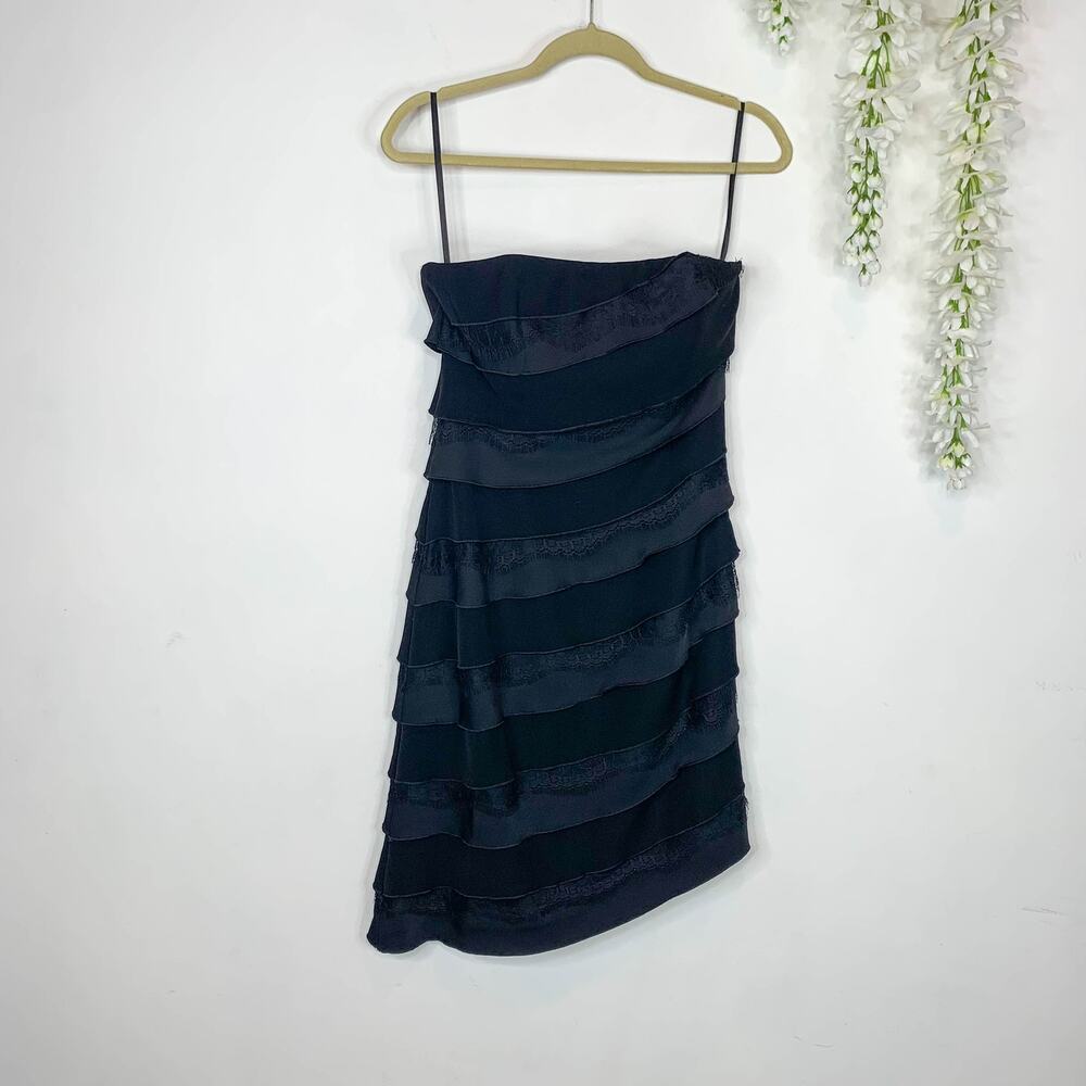 NWT WHITE HOUSE BLACK MARKET strapless textured sheath dress whimsigoth 2902